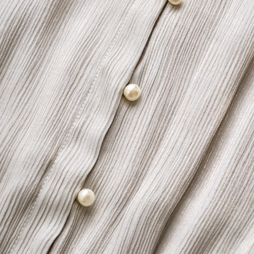 欧芮儿年春新款立领长袖中国风雪纺连衣裙女中长款气质收腰 商品图4