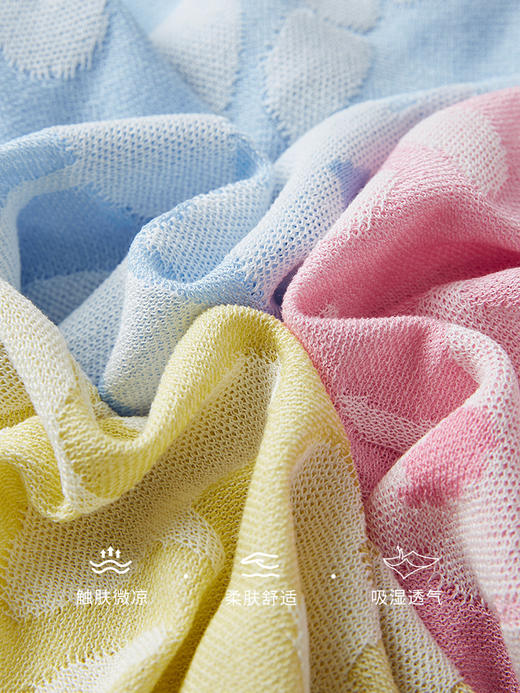 【专属特价】熙世界甜美小香风提花V领水漾花影针织衫女薄款短袖冰丝上衣2025夏新款 商品图3