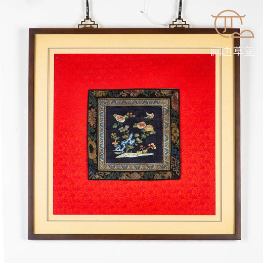清代蝶恋花刺绣（已装裱带框) 商品图0