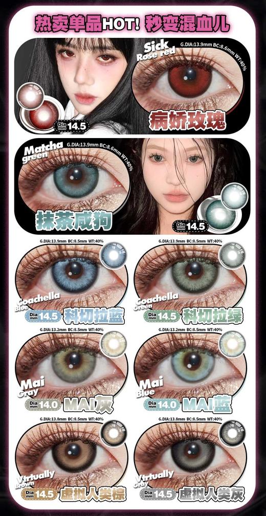 E-lensstyle半年抛，68/一副，78/两副，128/四副，最高度数800 商品图2