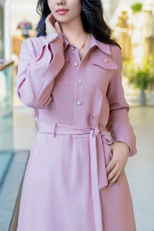 -水红色连衣裙HJ1S39 商品图2