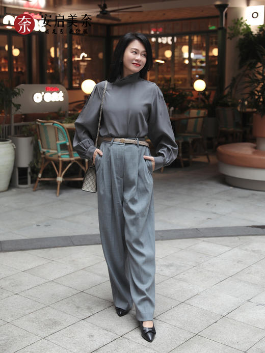 温柔气质 | ARCH CONTACT安启美奈·粗跟尖头单鞋女羊皮通勤穿搭 商品图3