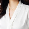 【系带领口】罗蒙长袖衬衫气质优雅清新日常商务通勤V领衬衫女 商品缩略图6