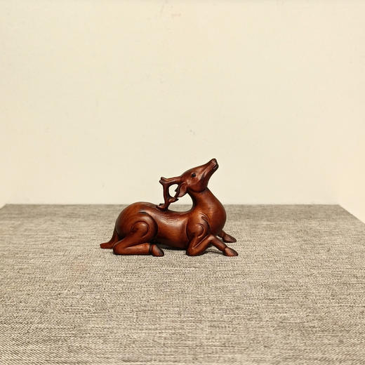 瑞鹿°做旧黄杨木摆件 商品图1