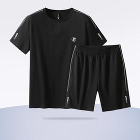 【新款DSF】大依优型大码男装夏季套装运动休闲加肥加大短袖短裤大号T恤套装夏装