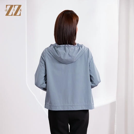 佐尔美春季新款 时尚连帽短风衣外套女E33FD05 商品图4