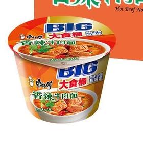 康师傅大食桶香辣牛肉面