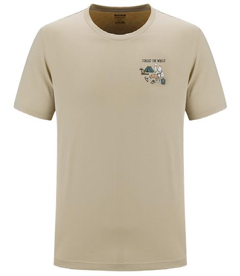 探路者男式棉短袖T恤TAJJAL81559 商品图0