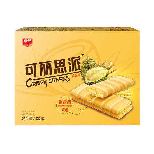 可丽思派100g/盒 椰子味榴莲味  注心饼干 商品图1