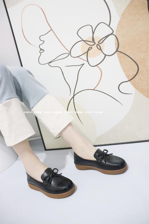 新品牛津底舒适走路轻松牛皮浅口休闲单鞋963B41014（W） 商品图0