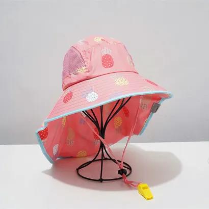前佳QIANJIA儿童遮阳帽夏薄款大檐遮阳帽男孩防紫外线新款太阳帽女防晒渔夫帽 商品图4