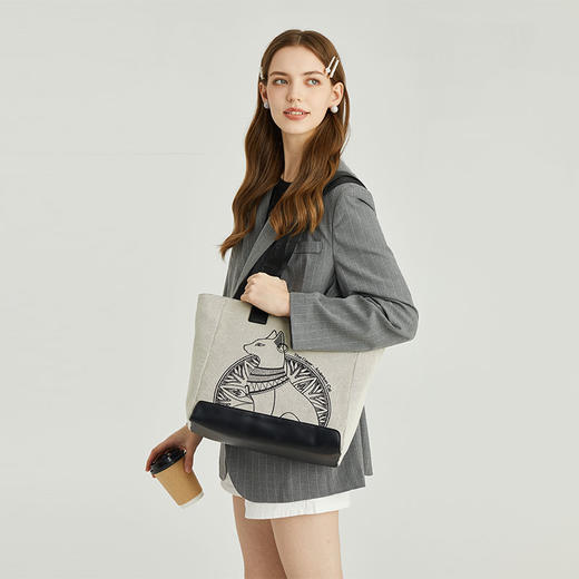 大英博物馆盖亚·安德森猫系列 时尚两用手提包托特单肩包 商品图2