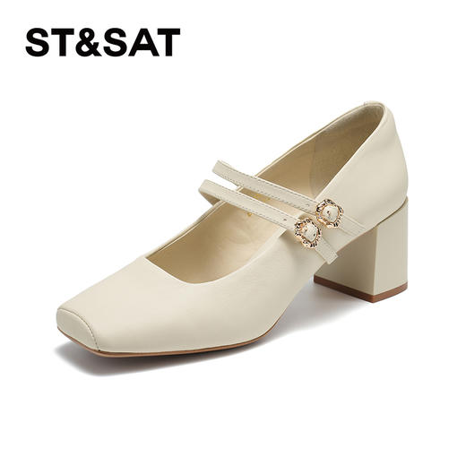 星期六简约方头粗跟玛丽珍SSC1111095 商品图8