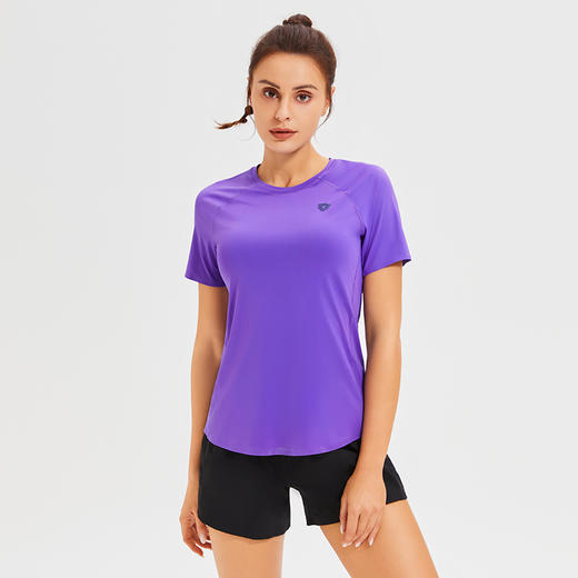 科里芙夏季薄款休闲舒适宽松跑步训练透气后logo圆领短袖 商品图0