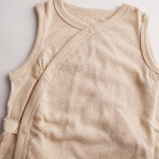 棉果果夏季新疆彩棉男女童偏襟三角连体衣M201710117230 商品图3