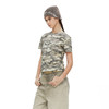 NUTH 复古迷彩印花烫钻修身短袖t恤上衣女 商品缩略图1