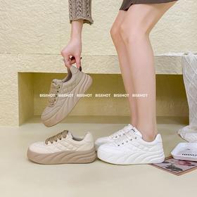 新品格子纹真皮百搭休闲面包鞋968B41529（W）