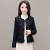 通勤小香风外套，春款修身时尚亮片洋气黑色外搭上衣QYM-XQD-19A6656-L 商品缩略图0