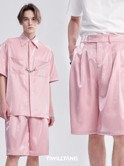 TIWILLTANG启世录ANEW 新中式流光衬衫质感套装男白色 商品图2