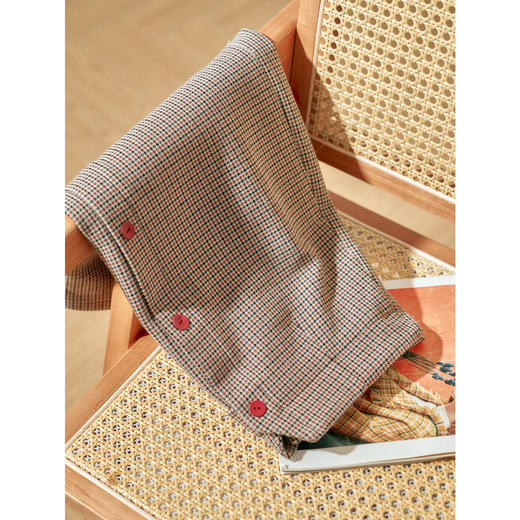 欧芮儿新款高腰显瘦格子半身裙百搭中长款单排扣包臀裙女 商品图2