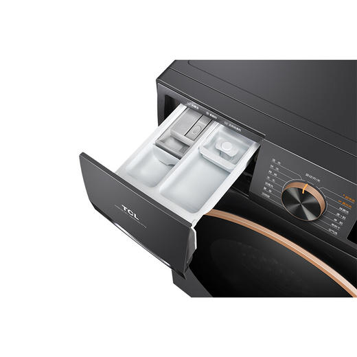 TCL 10公斤纤薄洗烘滚筒 DD直驱变频 575mm纤薄机身 低温柔烘 G100F12S-HD星耀灰（线下同款） 商品图4