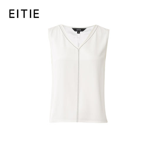 EITIE爱特爱夏季新款V领无袖简约小上衣7713413 商品图5