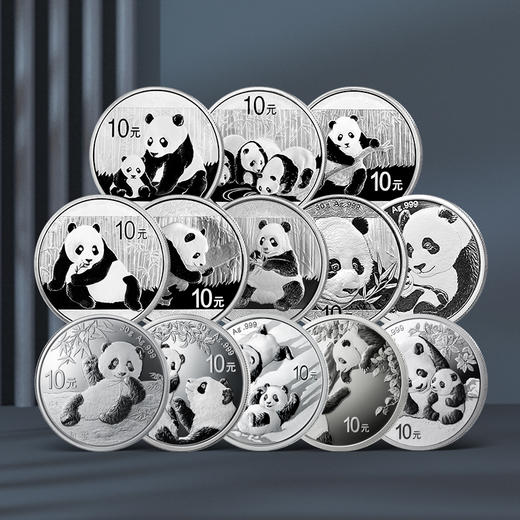 【央行发行】2017-2024年熊猫普制30克银币 商品图0