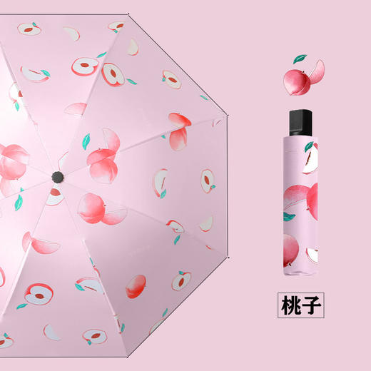 【水果图案！自动三折雨伞】全自动清新水果雨伞三折遮阳伞晴雨伞防紫外线黑胶太阳伞，高密伞布，搭配防晒涂层，表面加镀拒水涂层，薄层叠加 提高防晒系数的同时，不惧雨水侵袭，晴天雨季，时刻呵护。 商品图8