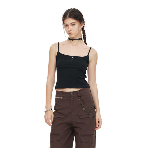 NUTH 修身显瘦遮副乳可调节肩带设计无袖吊带背心 商品图4