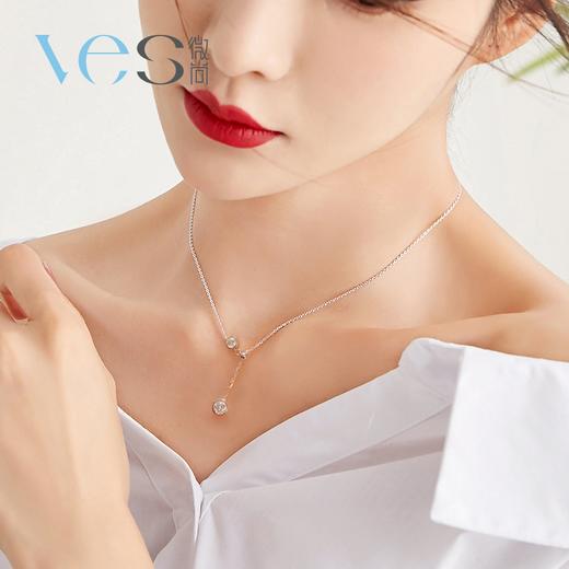 莫桑钻流苏银925泡泡套链 商品图1