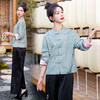 HR-XYSP6006新中式国风绸缎刺绣宽松时尚减龄大码上衣外套 商品缩略图1