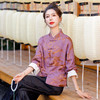 HR-XYSP6006新中式国风绸缎刺绣宽松时尚减龄大码上衣外套 商品缩略图4