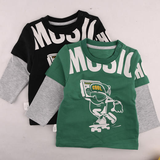 棉果果春秋季男童嘻哈卡通T恤 M312140219497 商品图9