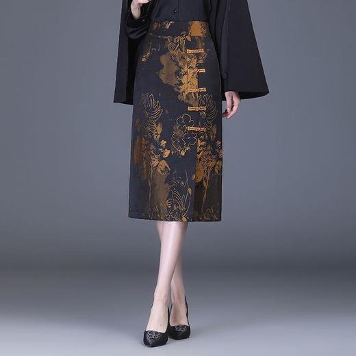 TZF-中国风旗袍式半身裙直筒包臀裙显瘦 商品图3