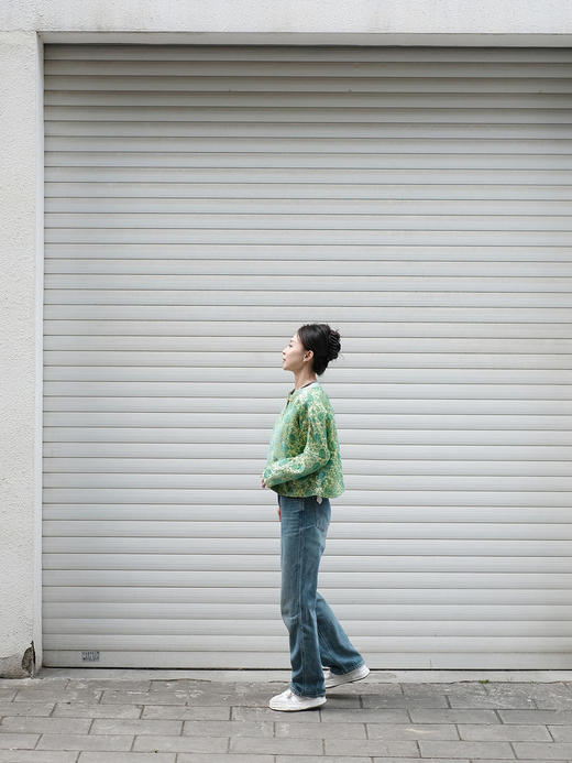 微瑕秒杀| 盛唐牡丹 |草绿色漳绒缠枝富贵花外套[特价品]](特殊商品不退不换) 商品图5