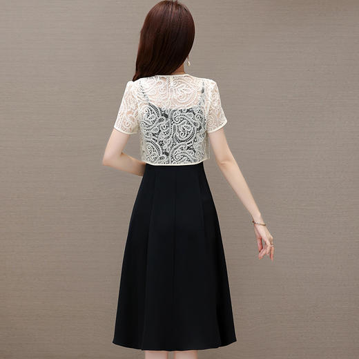 中长款内搭，短袖镂空短外披两件套裙QYM-XYKL-28106-L 商品图2