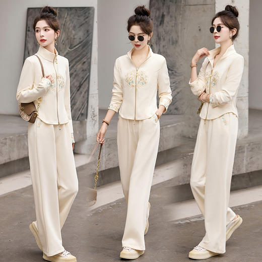 新中式刺绣，潮流轻奢时尚两件套HR-YQH2508 商品图4