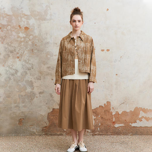 famecoco范可儿植物标本印花卫衣女长袖圆领宽松上衣FAC1BL002 商品图1