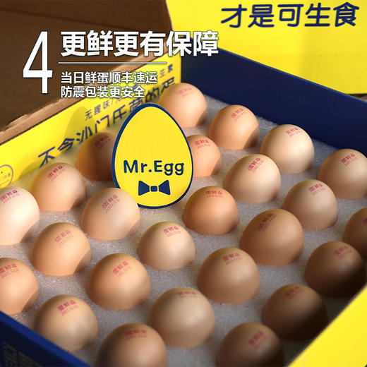 【可生食鸡蛋】1盒30枚 蛋鲜森 早餐 酥油炒鸡蛋 减肥午餐 商品图4