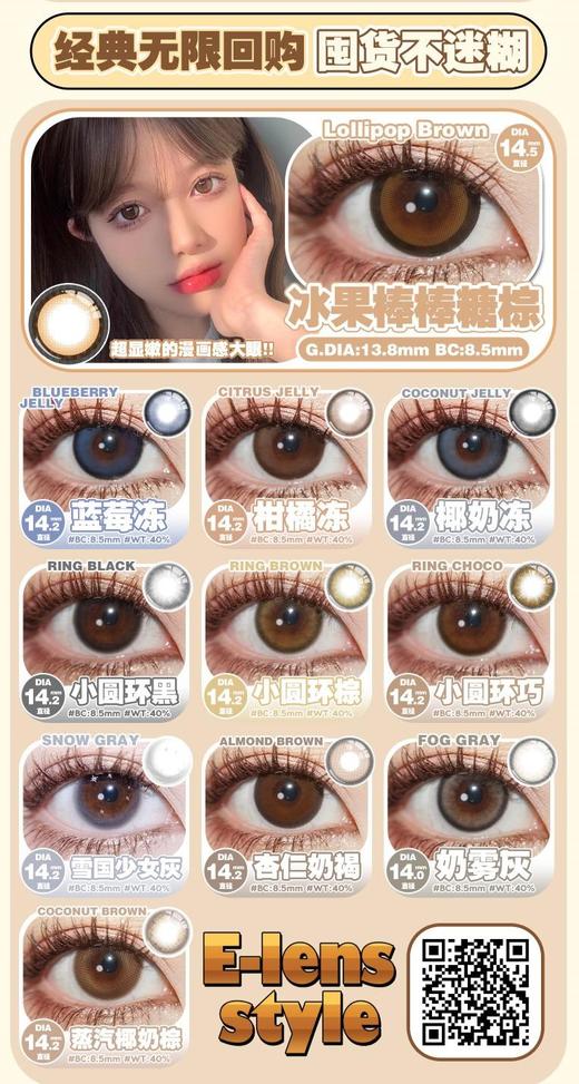 E-lensstyle日抛,69/盒128/2盒248/4盒356/6盒，最高度数800 商品图3
