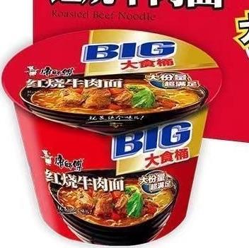 康师傅大食桶红烧牛肉面 商品图0