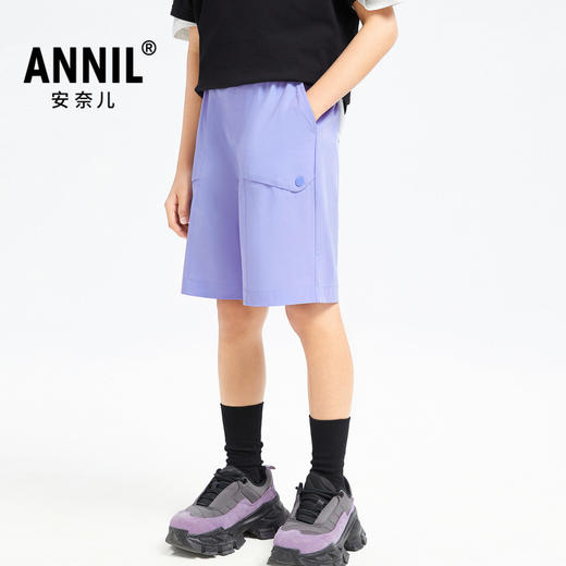 男童弹力运动中裤裤子夏季新款安奈儿童装EB426119 商品图1