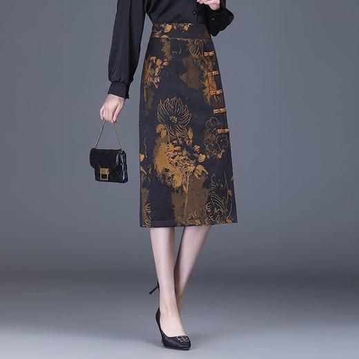 TZF-中国风旗袍式半身裙直筒包臀裙显瘦 商品图4