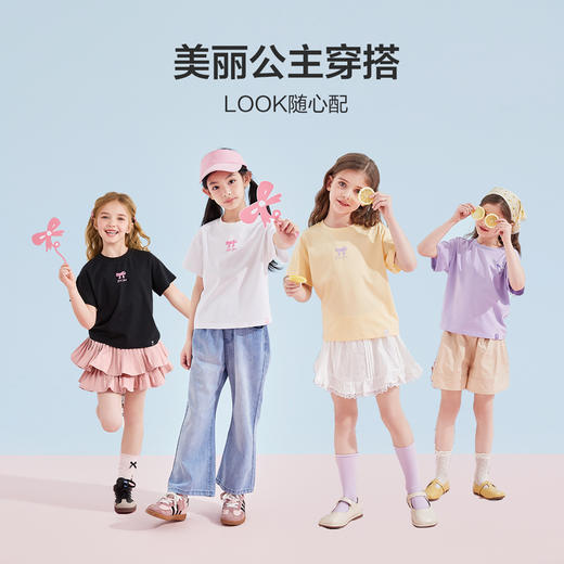 笛莎Deesha T恤2024夏季新款时尚满印短袖T恤 商品图2