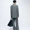 羊毛精纺灰色女绅士西装 满分摩登造型 英伦斜纹呢复古时髦 职场通勤品味尽显 面料考究垂感好G0727 商品缩略图2