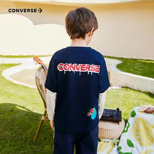 CONVERSE 春 大童 小童 长袖T恤 CNVB-FF-D590 商品图3