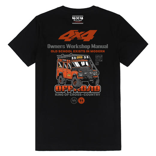 路虎defender越野车印花T恤男士t恤上衣短袖半袖纯棉潮牌圆领体恤 NMT-2106 商品图3