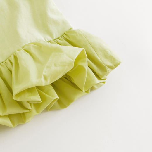 【马克珍妮 芦芙】女童宽松荷叶边拼接短袖T恤儿童上衣夏装240567 商品图5