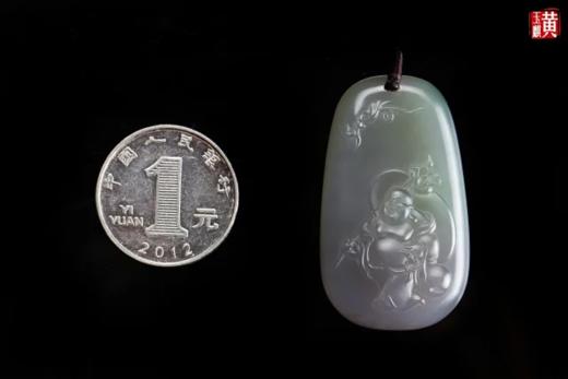 和田玉烟紫玉【笑佛】吊坠 配精美编织挂绳 赠证书 商品图5