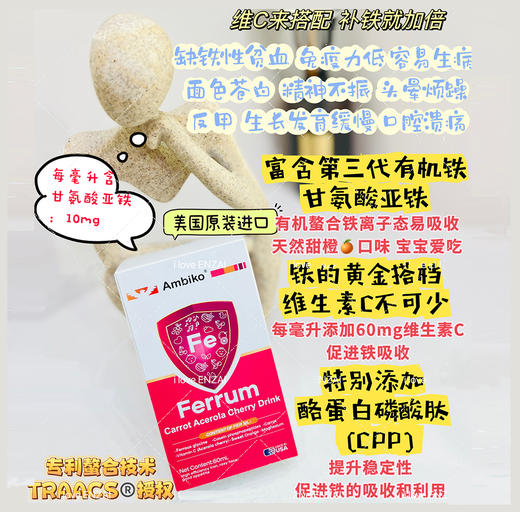 ²【小象水果味钙铁锌滴剂】好喝果汁味 每毫升含钙100mg 含铁10mg 每毫升含锌7mg 60毫升/瓶 HM02-CRMM-YS【小象店庆专场】 商品图2